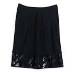 Apostrophe Ponte Sequin Hem Skirt
