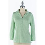 Classic Elements 3/4 Sleeve Jacquard Polo