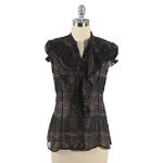 Sam and Max Paisley Ruffle Blouse
