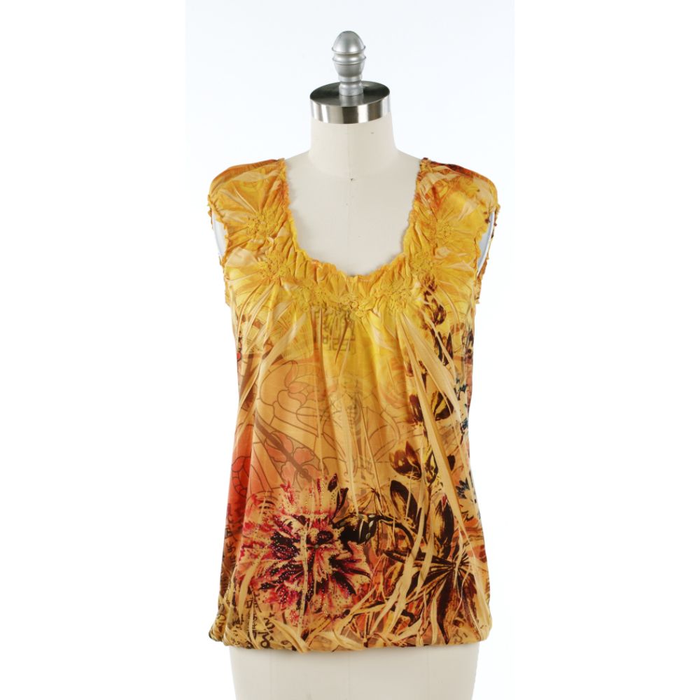 B.L.E.U. Beaded Neck Tank