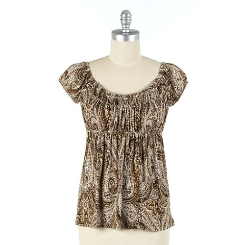 B. Design Shirred Waist Blouse