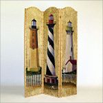 Wayborn Cape Cod Lighthouse Theme Room Divider
