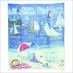 Wayborn Boat Watching on the Beach Room Divider
