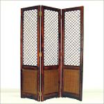 Wayborn Chestnut Three Panel Wooden Room Divider
