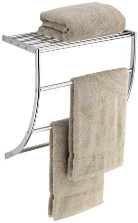Neu Home Curved Towel Bar with Shelf