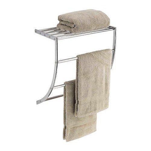 Neu Home Curved Towel Bar with Shelf