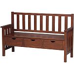 Linon Home Decor Three Drawer Storage Bench