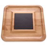 JK Adams Cheese Tray, cherry with slate trivet