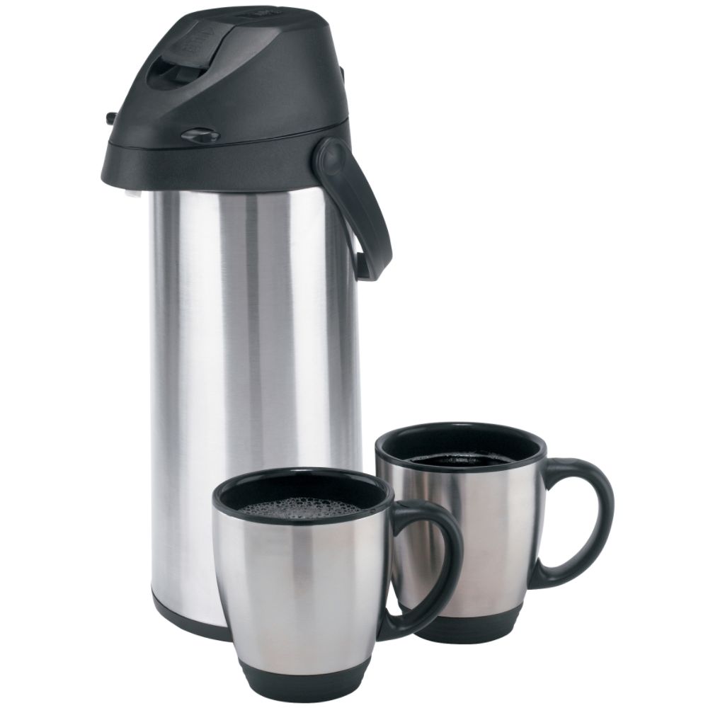 Trudeau Alpha Pump Pot and Comet Desk Mugs