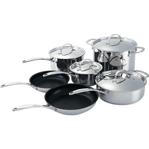 Kenmore 10 pc. Nonstick Stainless Steel Cookware Set