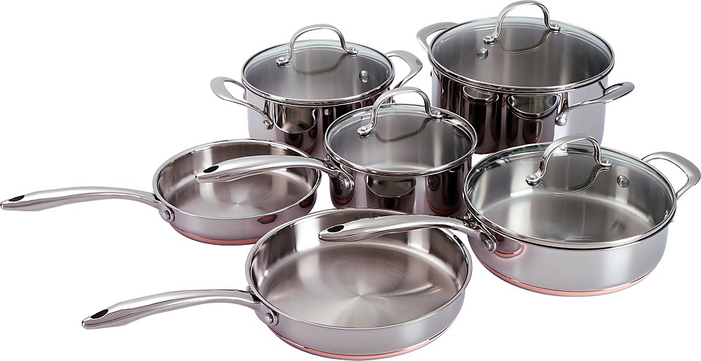 Kenmore 10 pc. Stainless Steel with Copper Band Cookware Set $90 + shipping