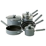Kenmore 10 pc. Nonstick Aluminum Cookware Set, Lexus Grey