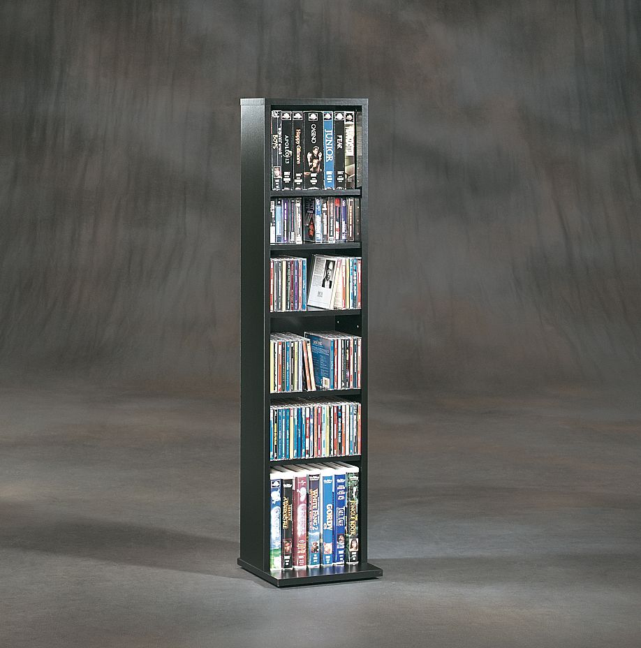 Sauder Audio/Video Storage Tower, Matte Black