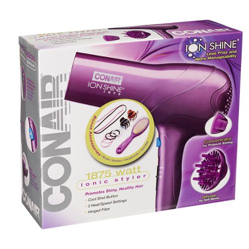 Conair Ion Shine Clear Power 1875 Watt Ionic Styler Hair Dryer 