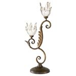 235 Aldous Glass Flower Candleholder