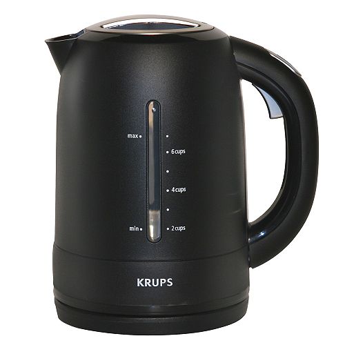 Krups 54 oz. Electric Kettle, Black and Stainless Steel - FLF2-J4