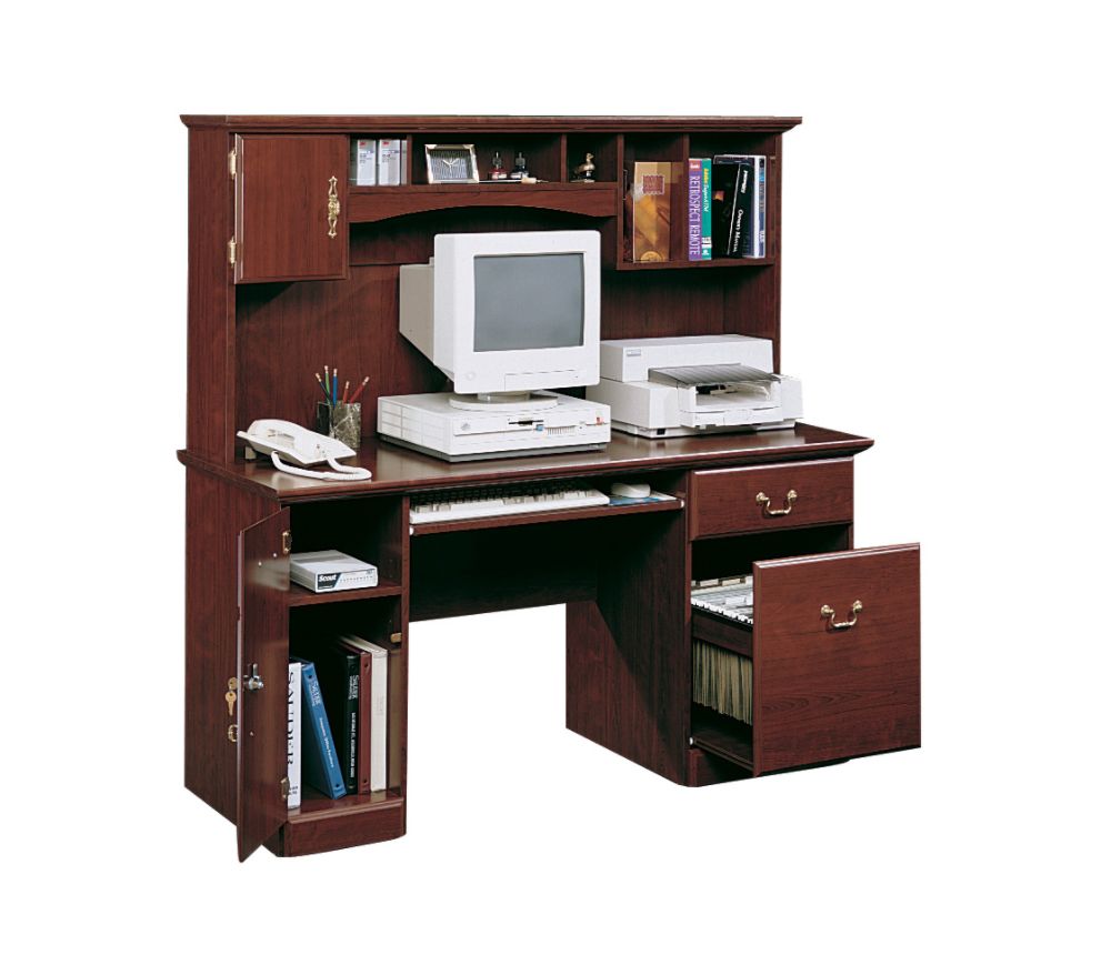 Computer Desk  Hutch on Sauder Heritage Hill Computer Desk With Hutch Reviews   Mysears