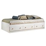 South Shore Twin-Size Mate's Bed, Shaker, Pure White and Natural Maple