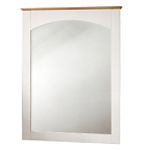 South Shore Mirror, Shaker, Pure White and Natural Maple
