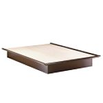 South Shore Platform Bed 60in and Molding - Chocolate