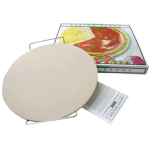 Sassafras 15 in. Round Pizza Stone with Rack - 2550 Best Price