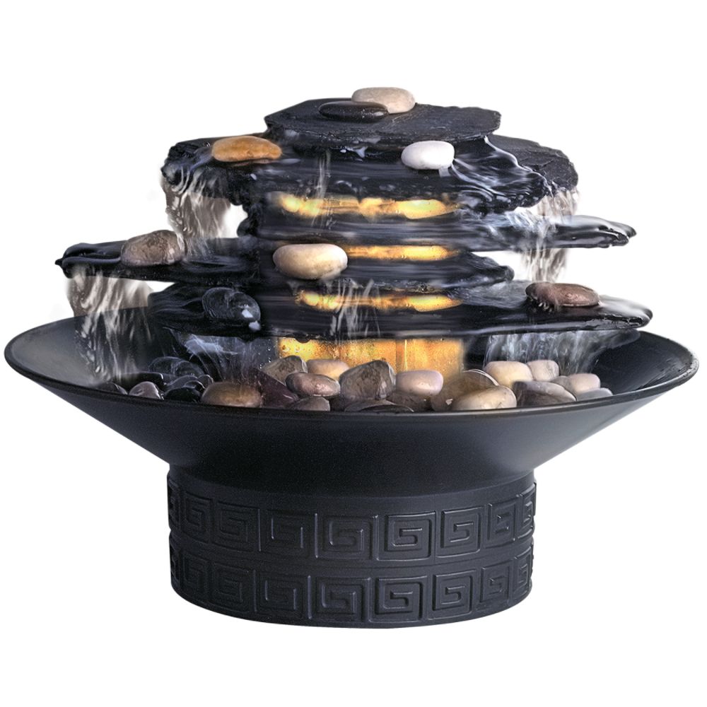 HoMedics EnviraScape Illuminated Rock Garden Relaxation Fountain