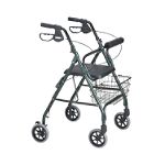 Medline Deluxe Rollator, Hunter Green