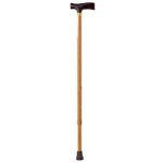 Medline Deluxe Aluminum Cane, Maple Handle