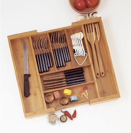 Lipper Bamboo Flatware Organizer