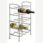 Inter Design Marcel 15 Bottle Wine Rack, Satin Nickel
