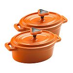 Click here to buy Rachael Ray 12 oz. Oval Casserole, 2pc Set, Orange.