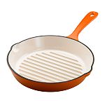 Rachael Ray 11 in. Round Grill Pan, Orange