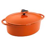 Rachael Ray 3.5 qt Covered Oval Casserole, Orange