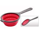 Chef'n 6 in. Collapsible Scoop Colander, Cherry