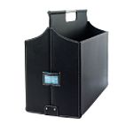 Sears Faux Leather Tabbed Magazine Bin