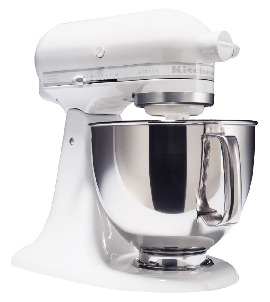 KitchenAid Artisan Series 5 Quart Stand Mixer, White on White