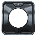 Range Kleen Porcelain Square Gas Drip Pan, Black