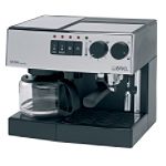 Briel Combination Coffee Maker and Espresso Machine, Black