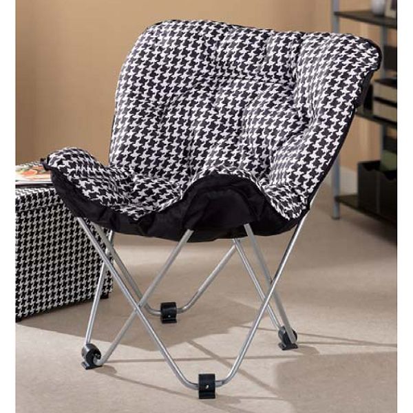 COEXIST by Cannon Microsuede Butterfly Chair-Houndstooth 