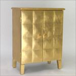 Wayborn Modern Gold Reflective Cabinet