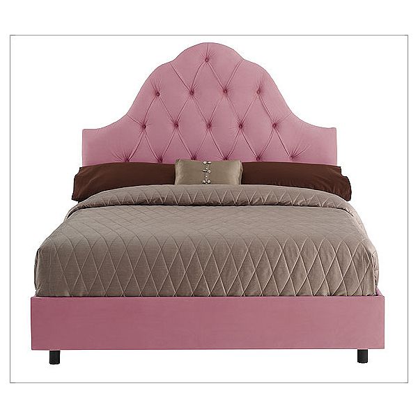 Tufted High Arch Twin Bed - Wood Rose