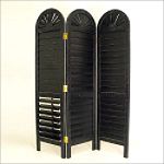 Wayborn Black Victorian Arched Blind Room Divider
