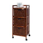 Neu Home Dark Cocoa 3-Drawer Cart