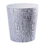 Neu Home 3-D Silver Alpha Wastebasket