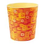 Neu Home 3-D Boxy Orange Wastebasket