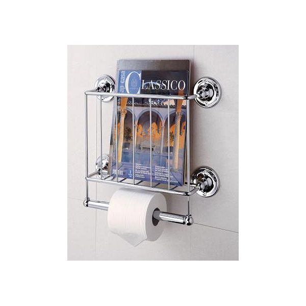 Neu Home Wall Mount Magazine Rack with Toilet Paper Holder