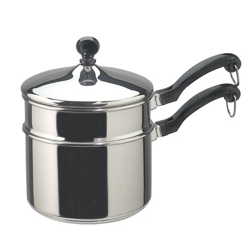 Farberware 2 qt. Classic Stainless Steel Covered Saucepan w/Double Boiler Insert - 50057 Best Price