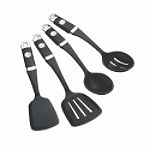 KitchenAid 4 Piece Silicone Utensil Set - Onyx Black