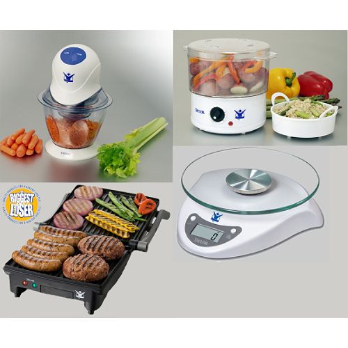 Taylor Biggest Loser Kit Includes Digital Scale  2.5 cup Food Chopper  Panini Maker  Rice Cooker - BIGGESTLOSERKIT Best Price