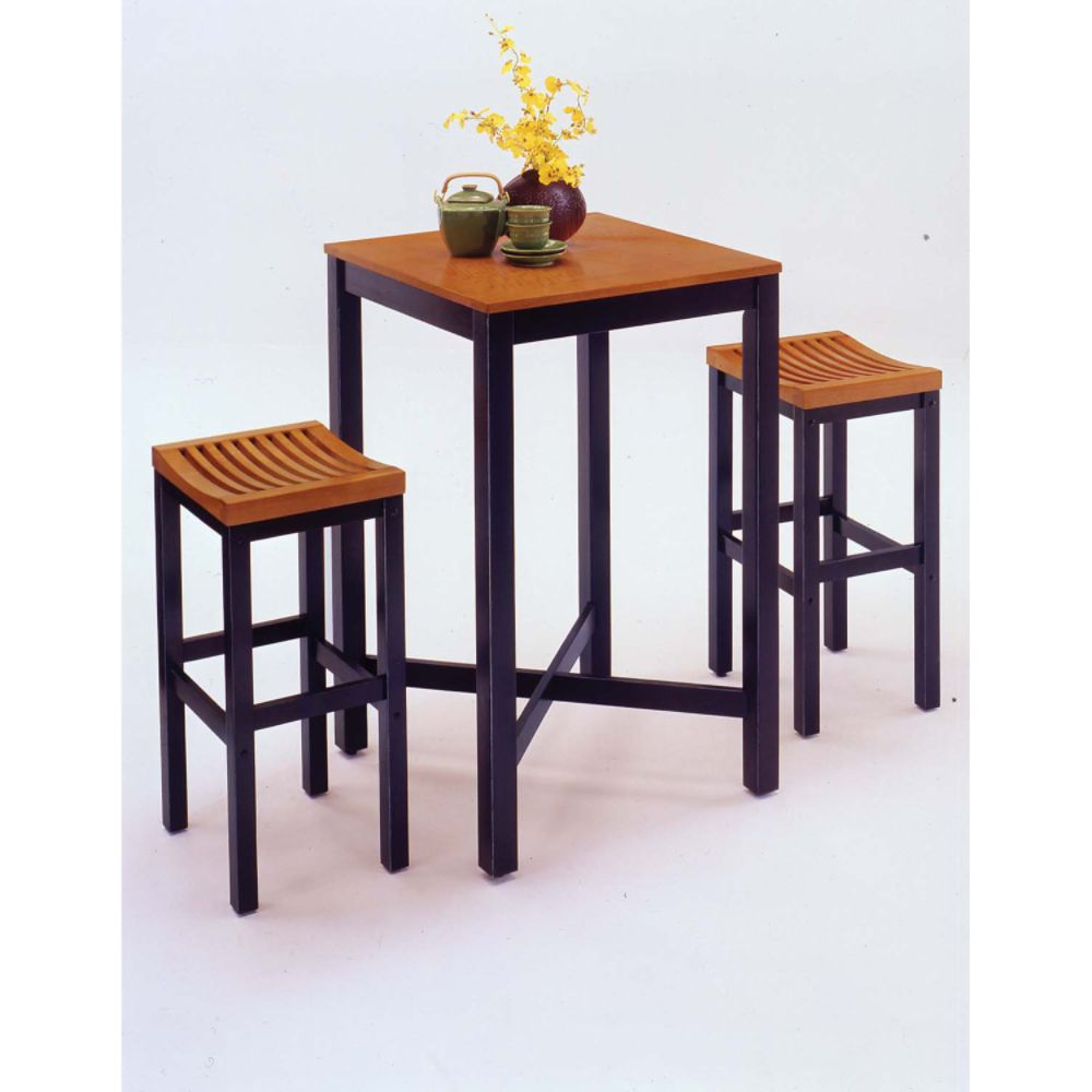 Home Styles 3PC Bar Set-Oak/Black Finish